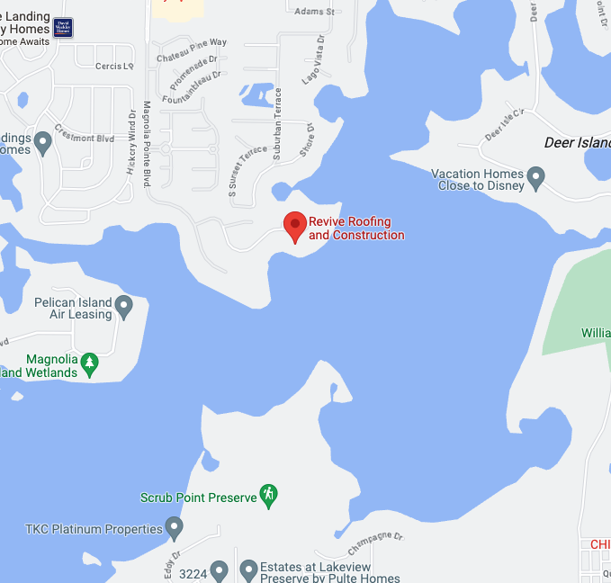 Revive Roofing and Construction - Service area map